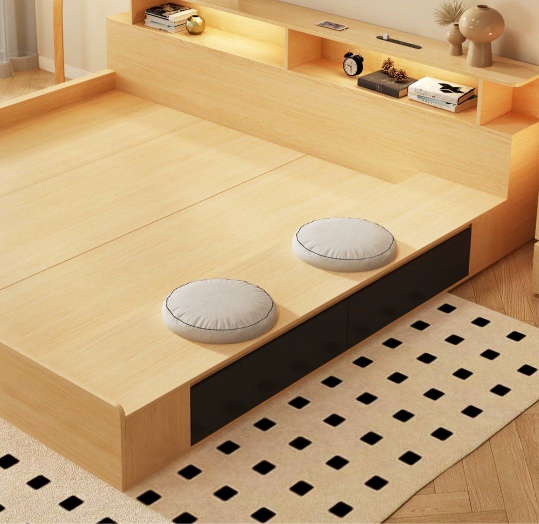 NAKO Modern Japandi Platform Bedframe