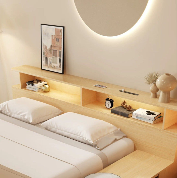 NAKO Modern Japandi Platform Bedframe