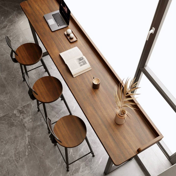 KOZIAN Rustic Solid Wood Bar Table & Stools
