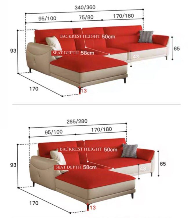 DIVERNO Modern Italian Leather Sofa