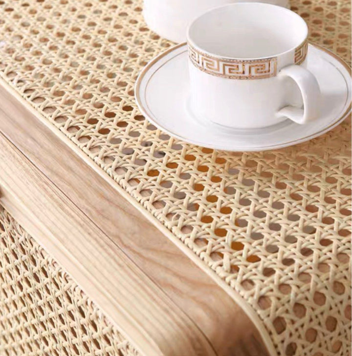 VON Rustic Rattan Bedside Table