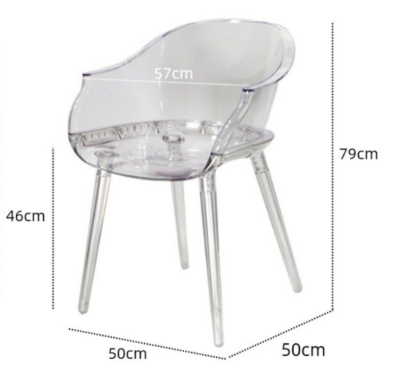 BLEVIN Modern Acrylic Dining Chair