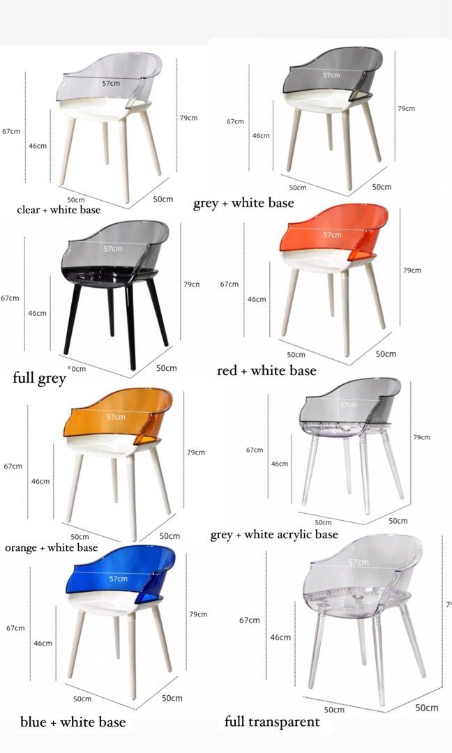 BLEVIN Modern Acrylic Dining Chair