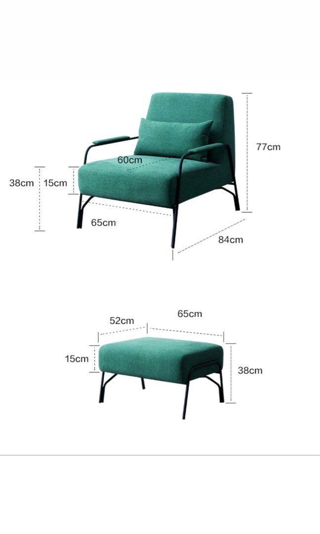 FINOLA Modern Lounge Chair With Ottoman