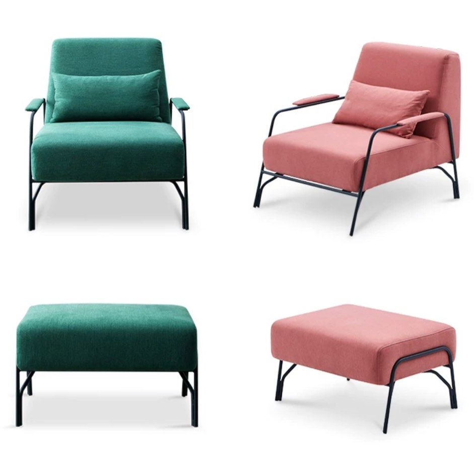 FINOLA Modern Lounge Chair With Ottoman