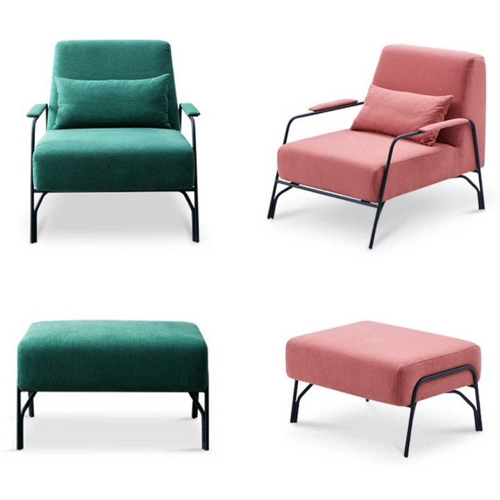 FINOLA Modern Lounge Chair With Ottoman