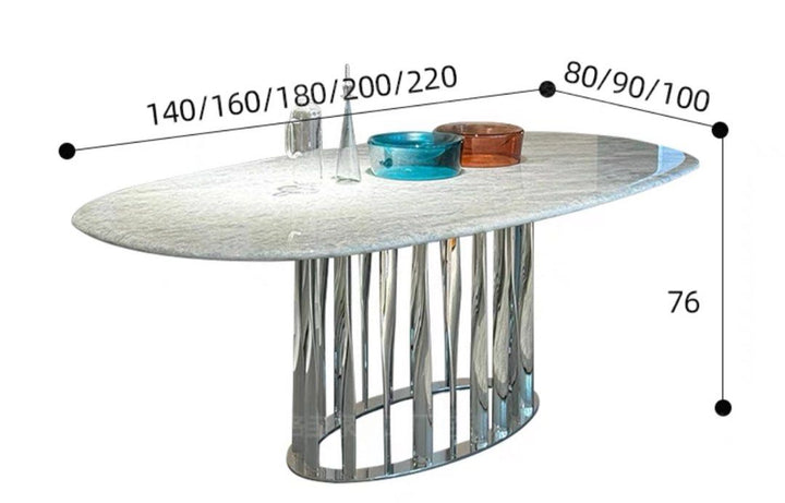 NORRIS Modern Marble Dining Table