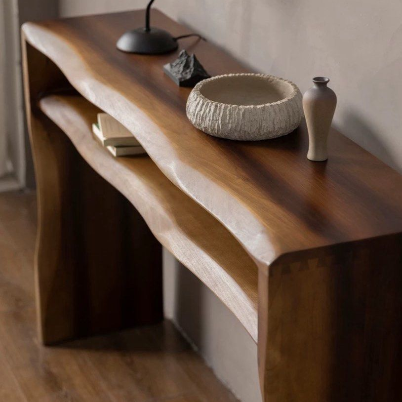 ZIA Rustic Walnut Console Table