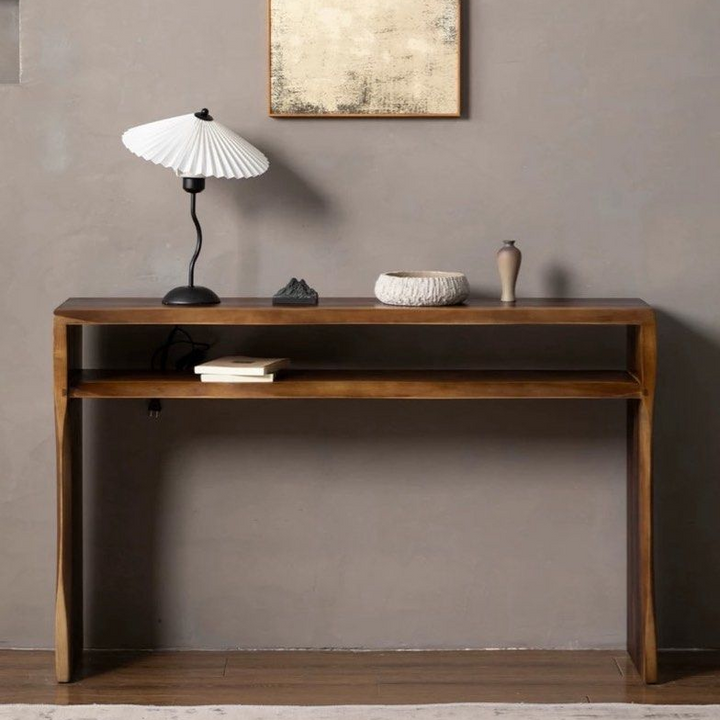 ZIA Rustic Walnut Console Table