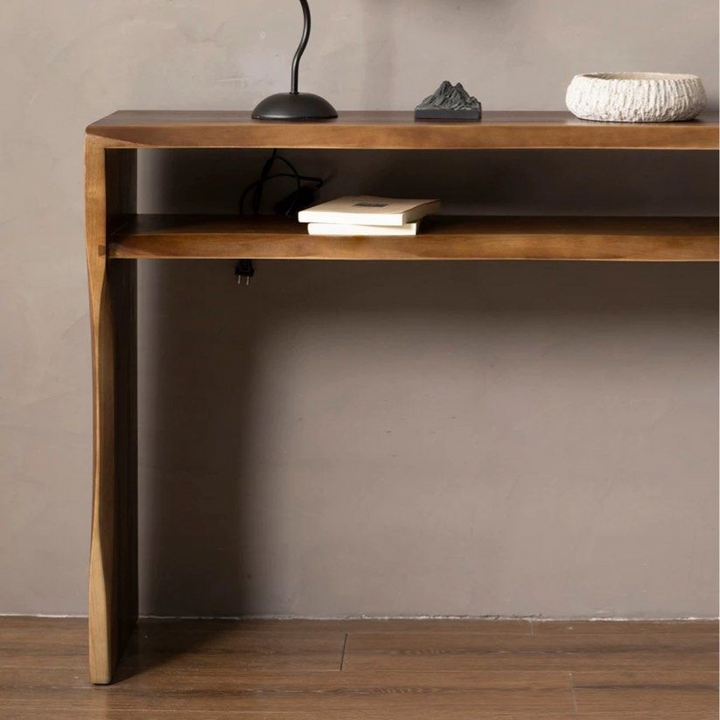 ZIA Rustic Walnut Console Table