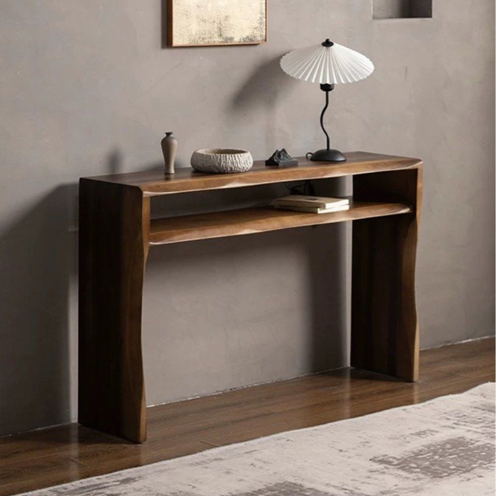 ZIA Rustic Walnut Console Table