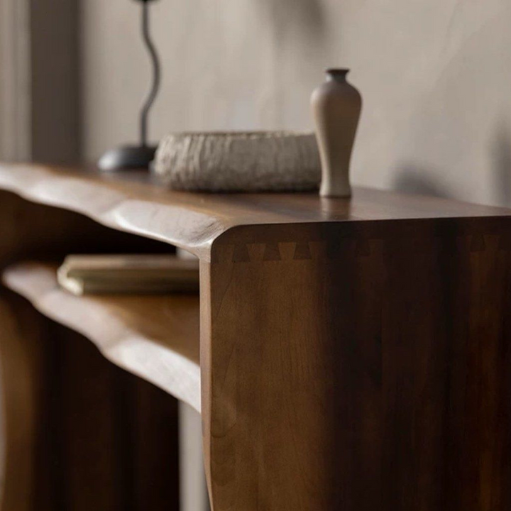 ZIA Rustic Walnut Console Table