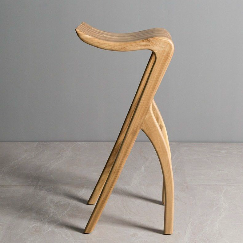 KYZO Modern Solid Wood Bar Stool