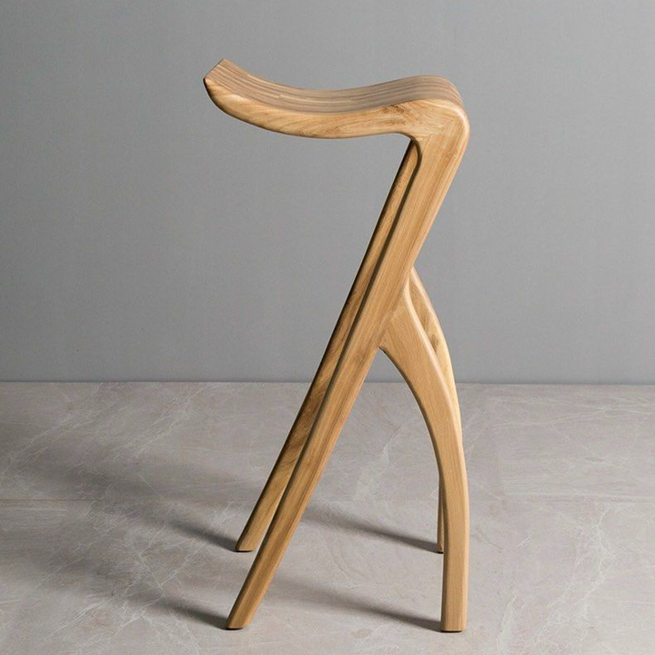 KYZO Modern Solid Wood Bar Stool