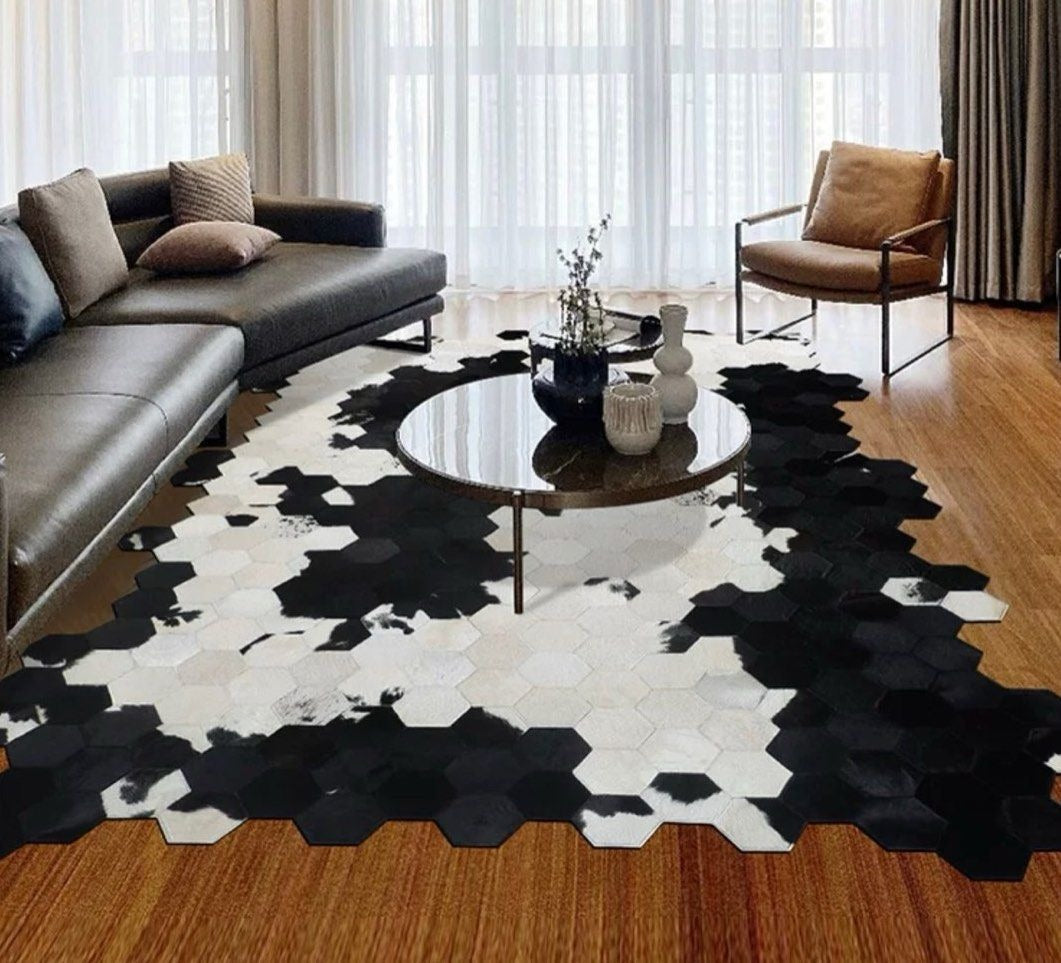 Modern Ranch Rug SMITH Modern Cowhide Rug – Radical Homes