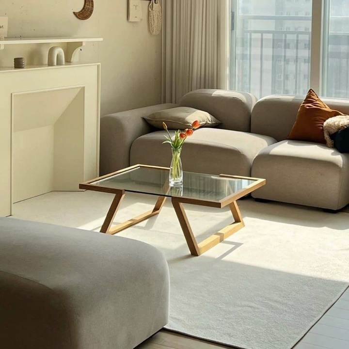 BOYLAN Modern Glass Coffee Table