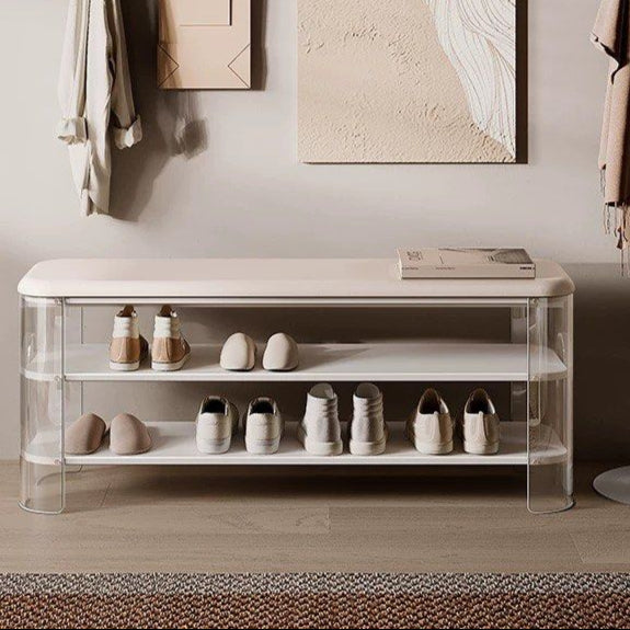 NYON Modern Leather Shoe Bench