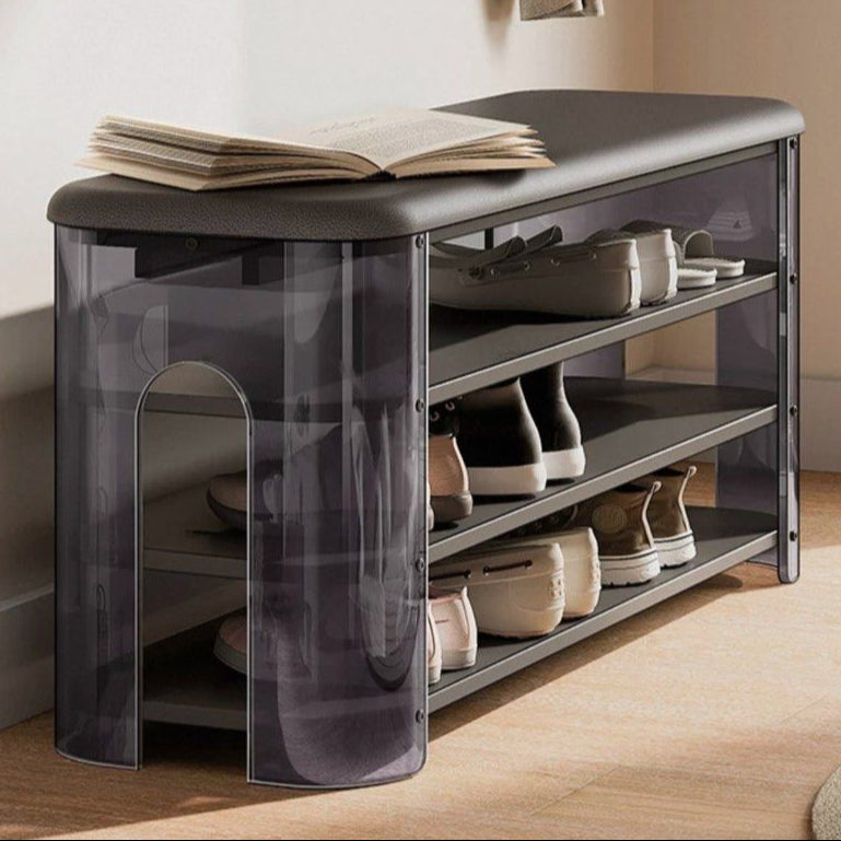 NYON Modern Leather Shoe Bench