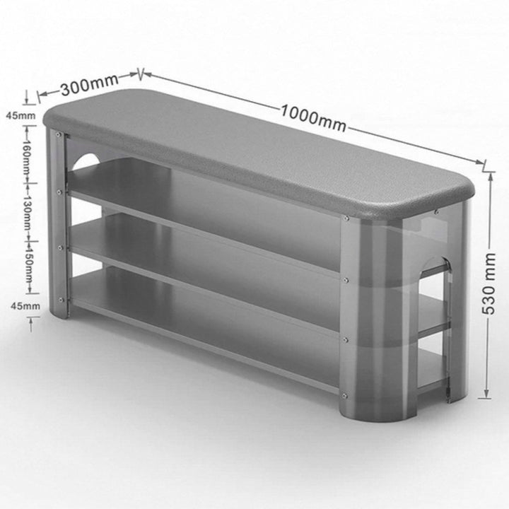 NYON Modern Leather Shoe Bench