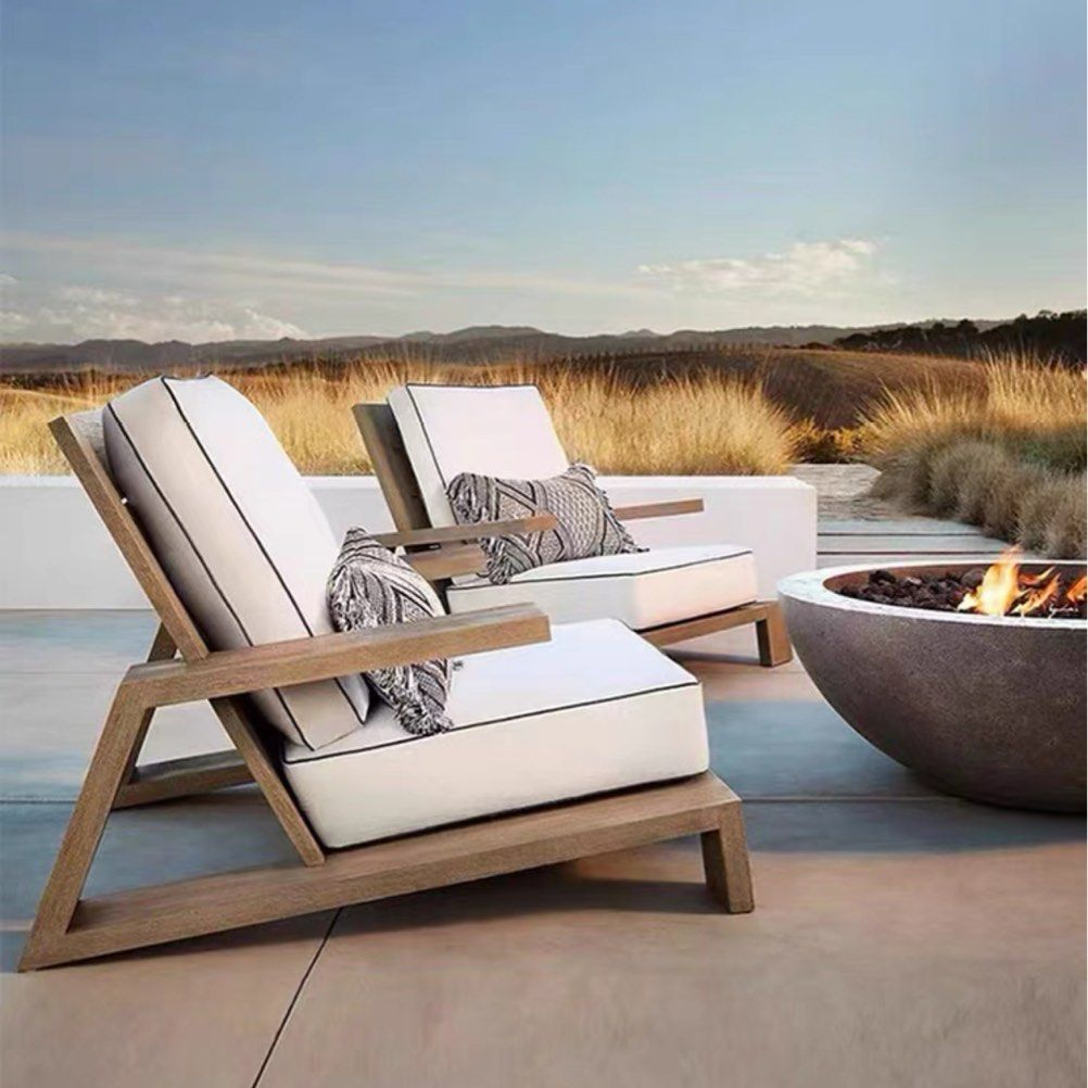 HAODEN Modern Teak Wood Outdoor Sofa