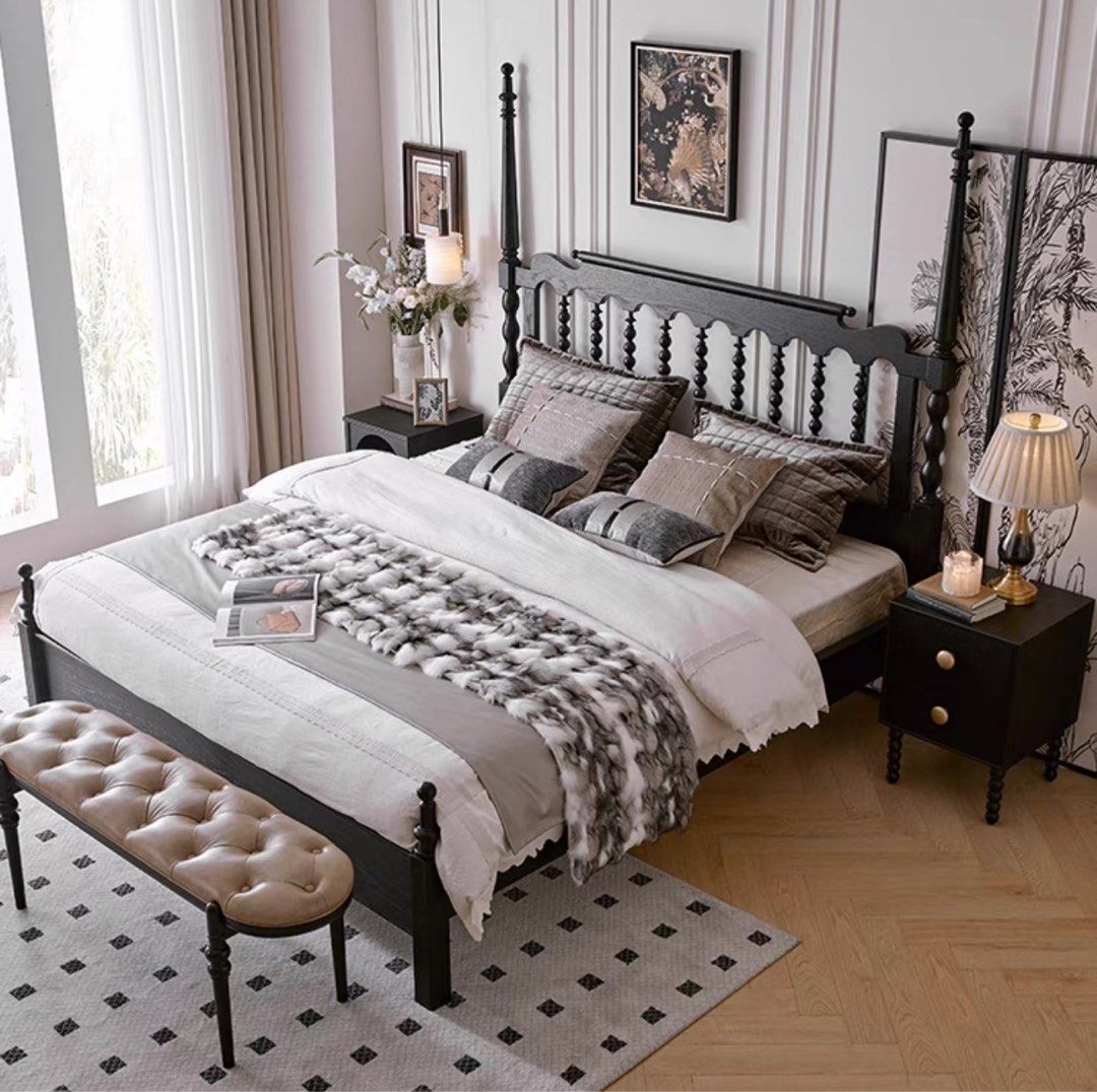 ODIN Mid-Century Solid Wood Bedframe