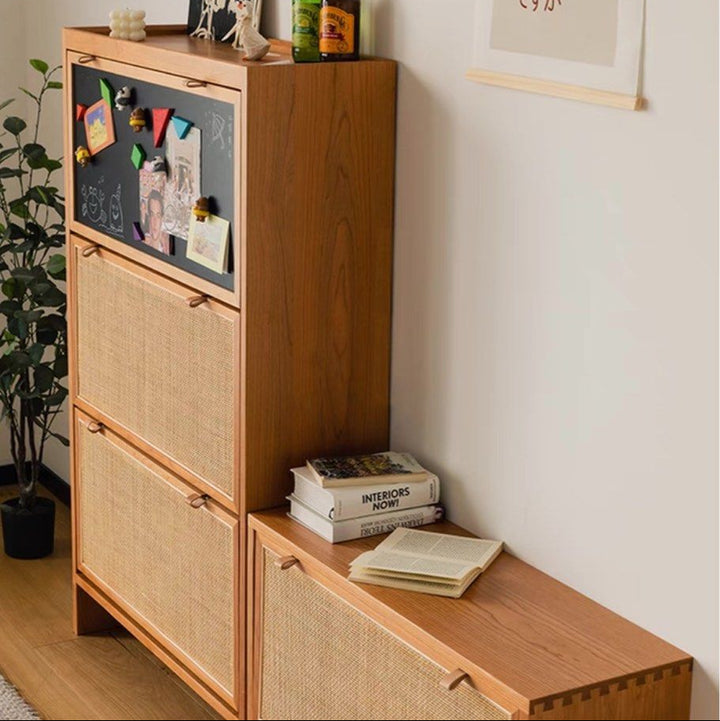 OFRE Solid Wood Ultra Thin Shoe Cabinet