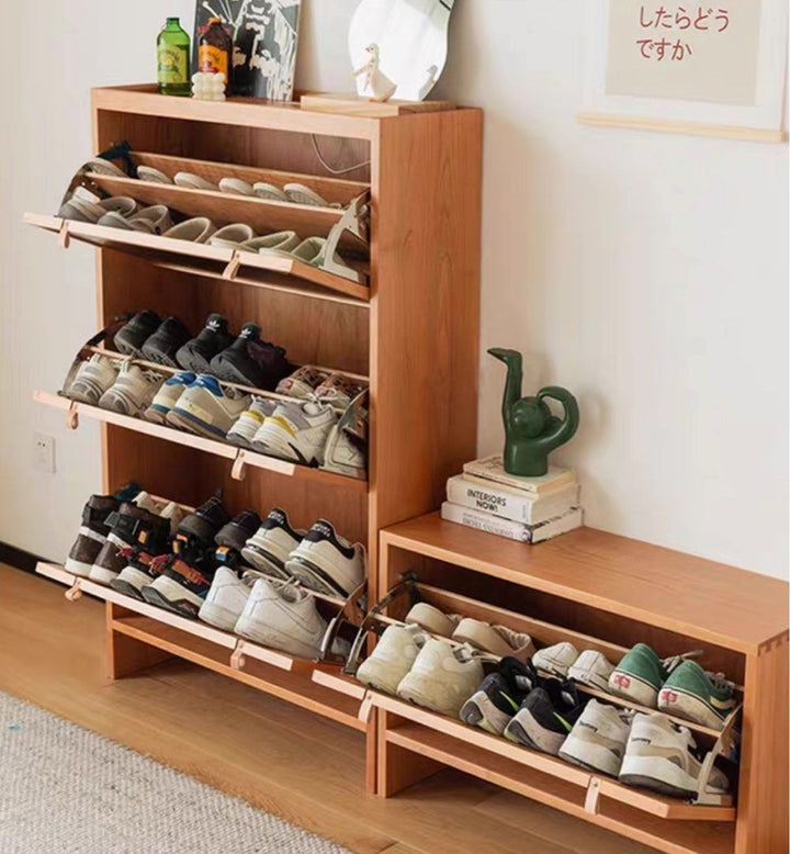 OFRE Solid Wood Ultra Thin Shoe Cabinet