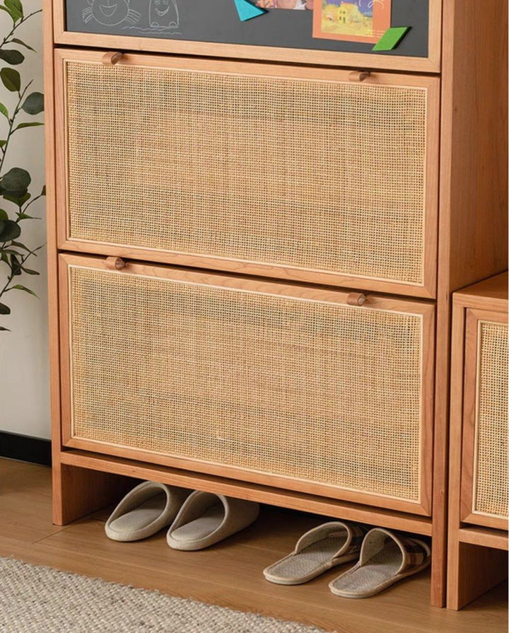 OFRE Solid Wood Ultra Thin Shoe Cabinet