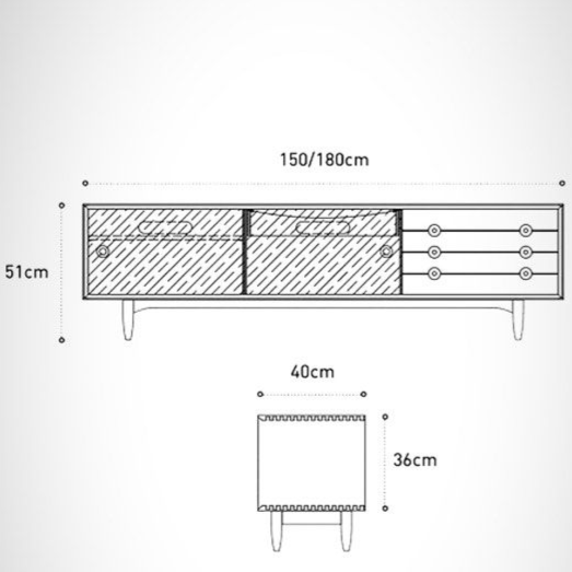 TARKIN Solid Wood TV Console