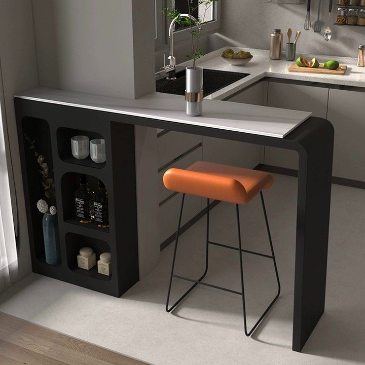 TYSON Modern Sintered Stone Storage Bar Table