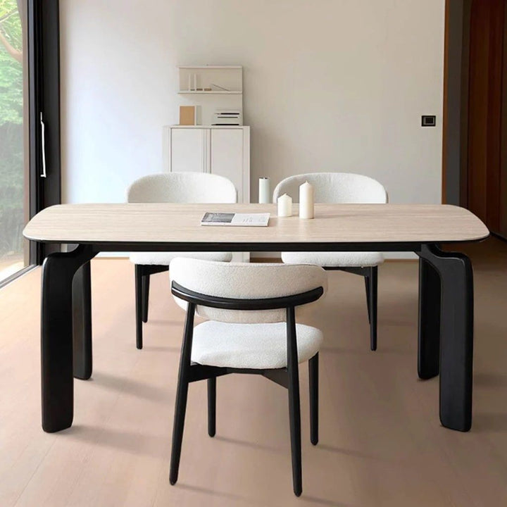 PERCY Travertine Sintered Stone Dining Table
