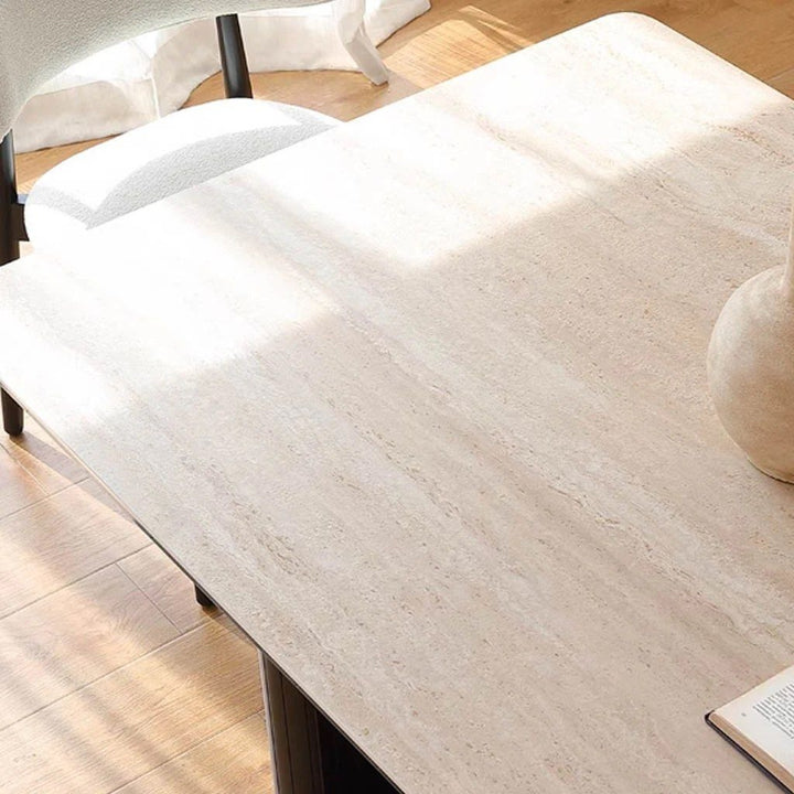 PERCY Travertine Sintered Stone Dining Table