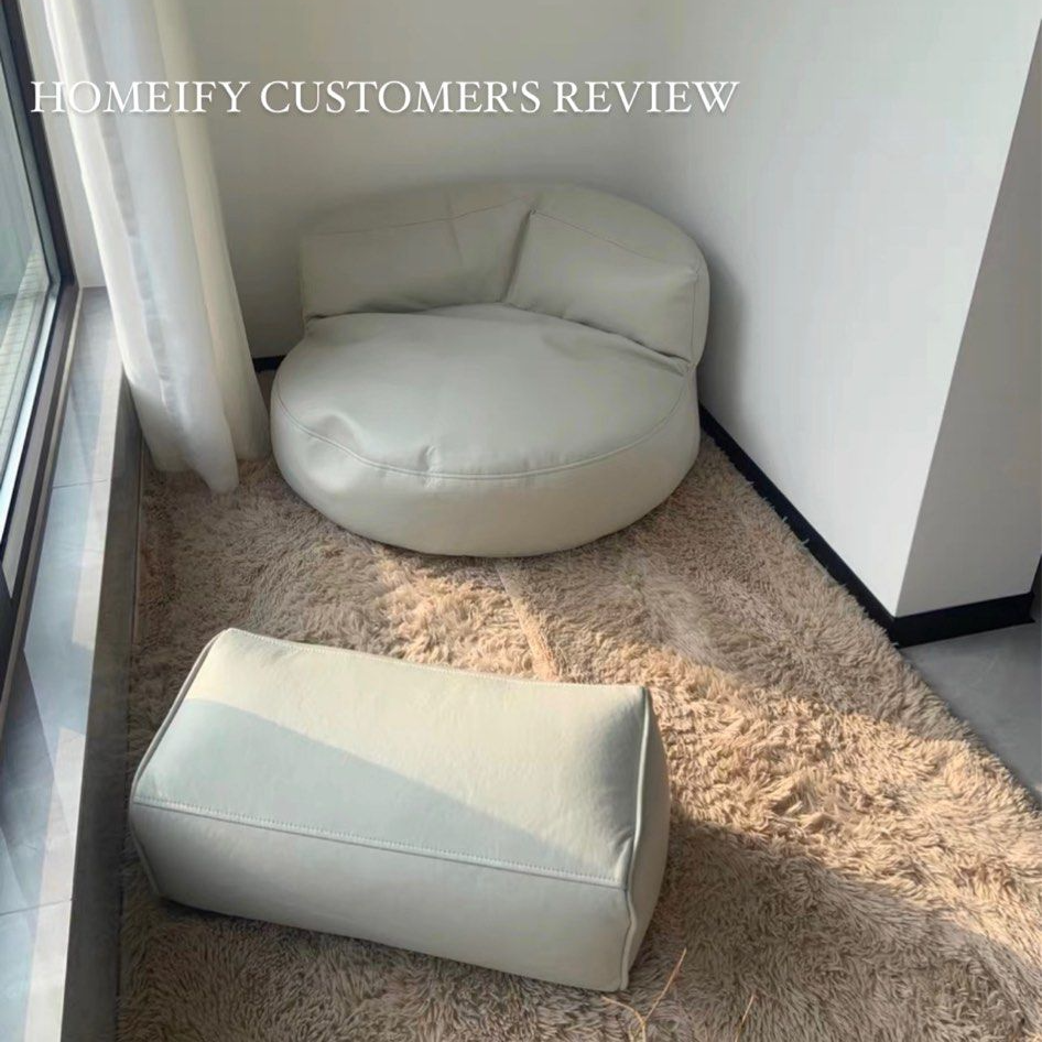 ORO Minimalist Bean Bag with Ottoman