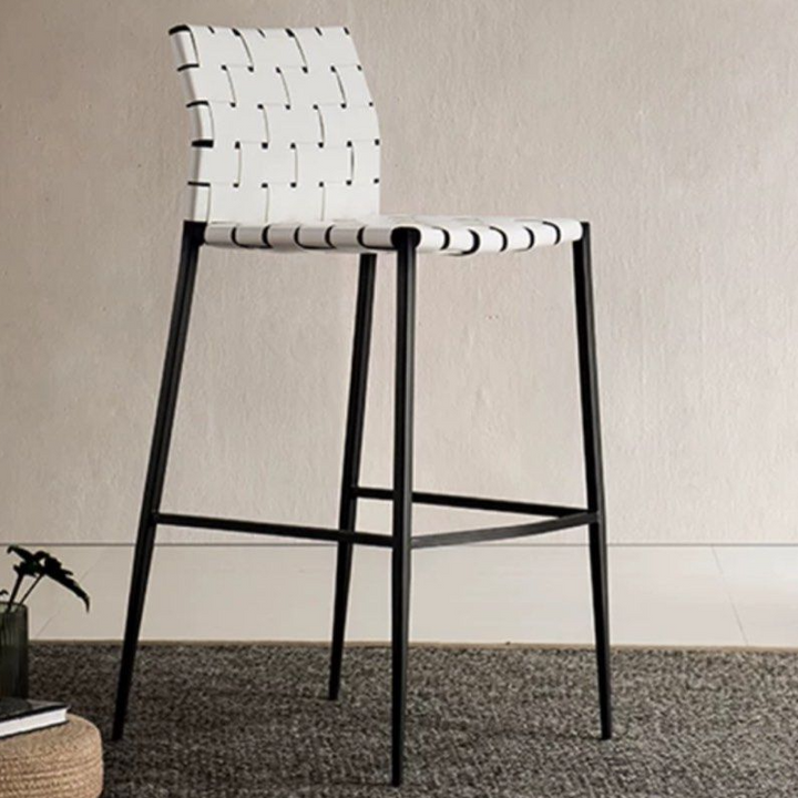 GAURE Modern Saddle Leather Bar Stool