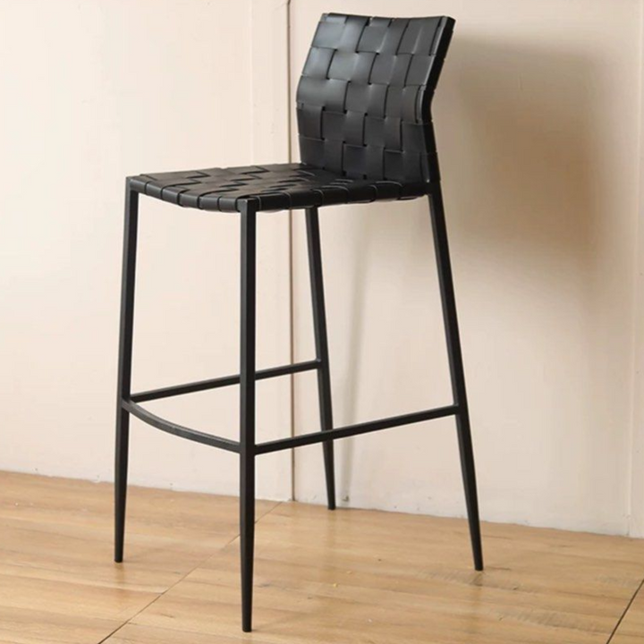 GAURE Modern Saddle Leather Bar Stool