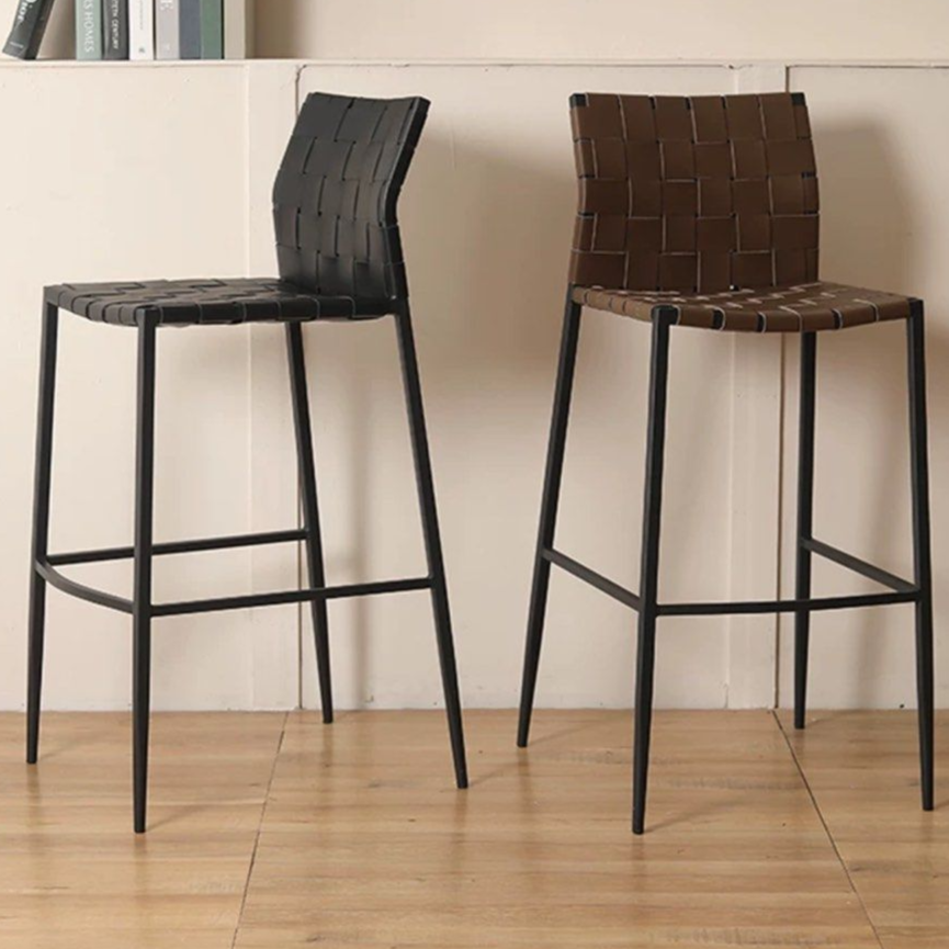 GAURE Modern Saddle Leather Bar Stool