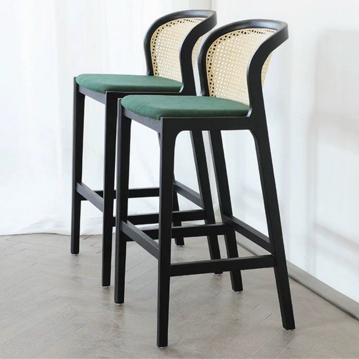 RADICAN Mid Century Rattan Bar Stool