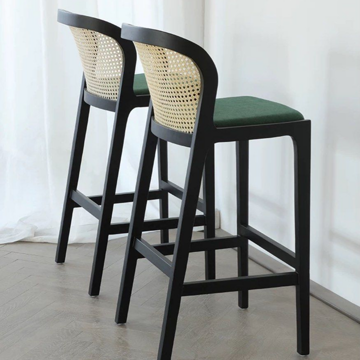 RADICAN Mid Century Rattan Bar Stool