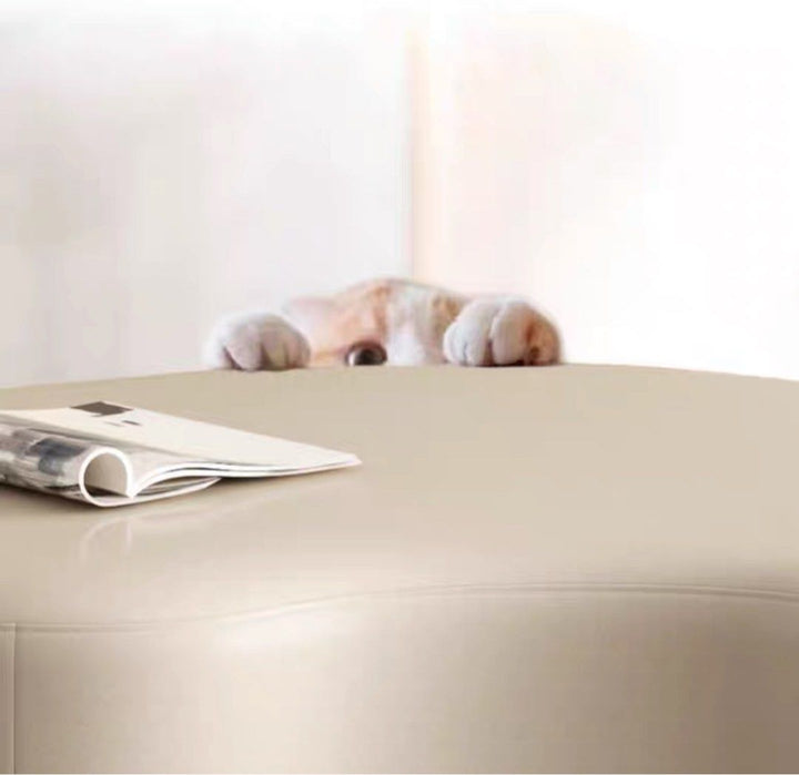 EBONY Modern Leather Ottoman