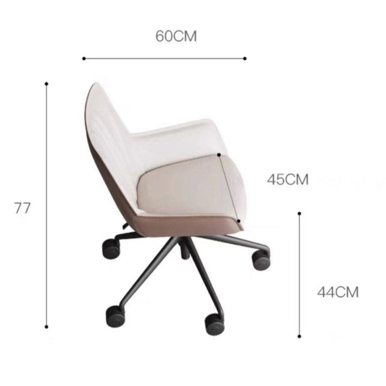 EAMON Modern Saddle Leather Study Desk
