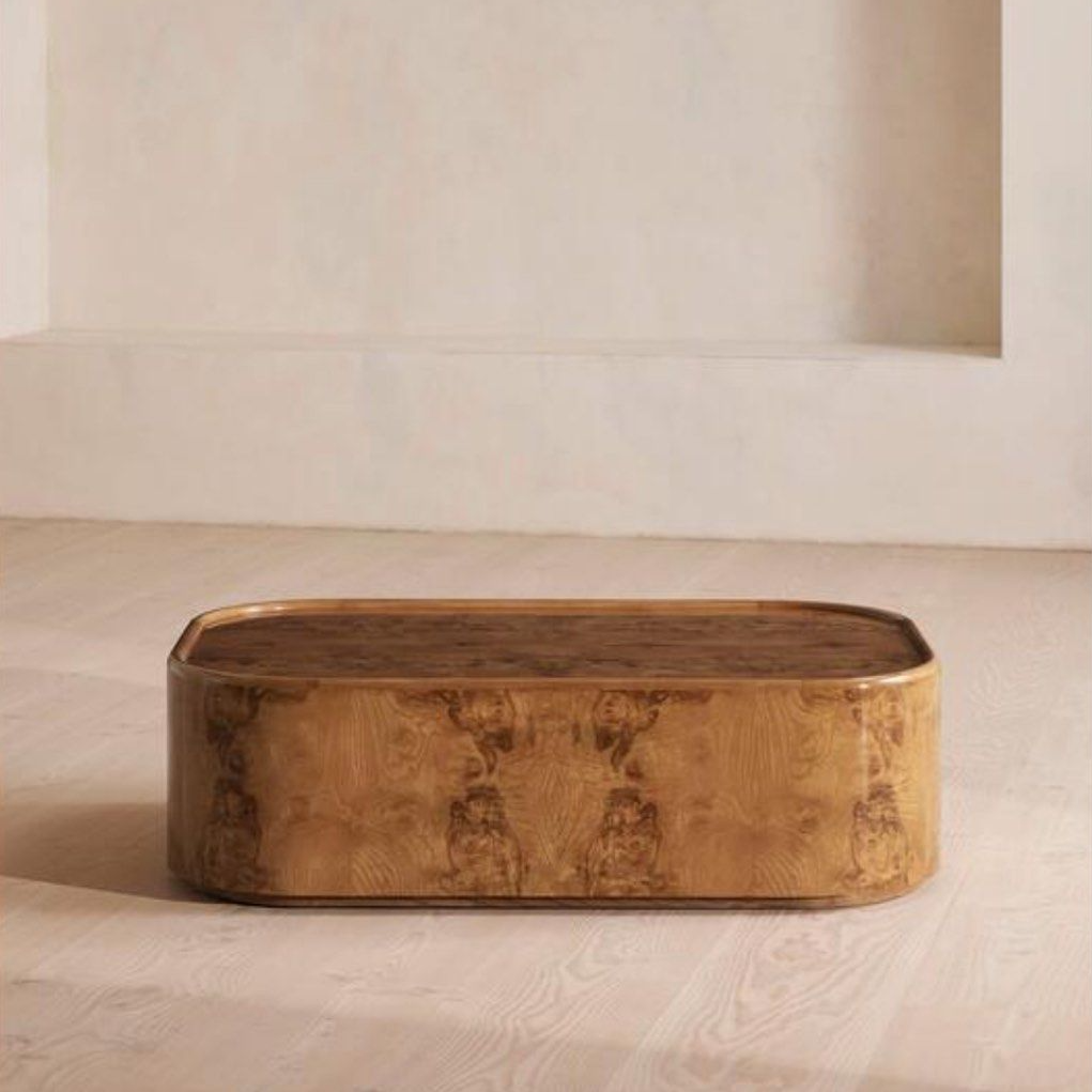 YAN Modern Mappa Burl Coffee Table
