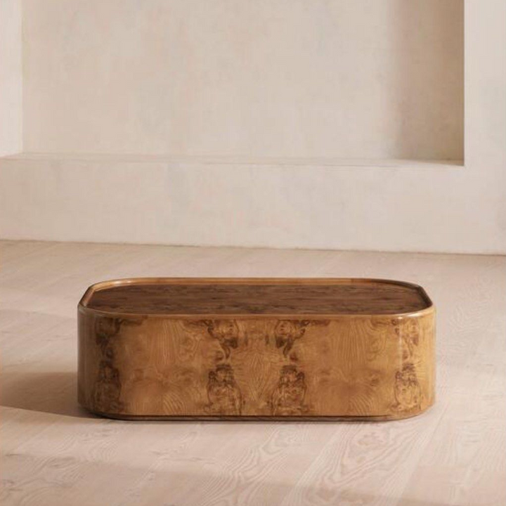 YAN Modern Mappa Burl Coffee Table