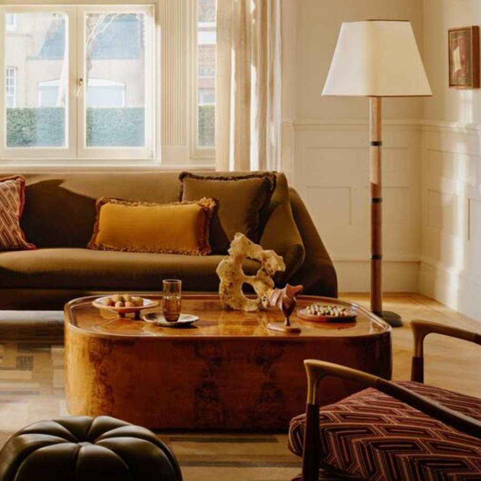YAN Modern Mappa Burl Coffee Table