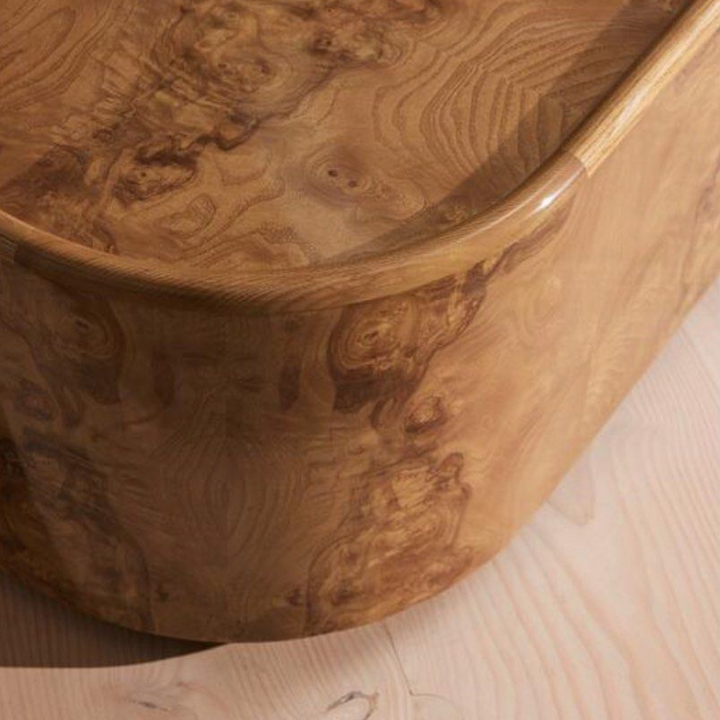 YAN Modern Mappa Burl Coffee Table