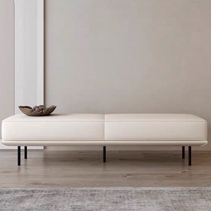ELIO Modern Leather Bench