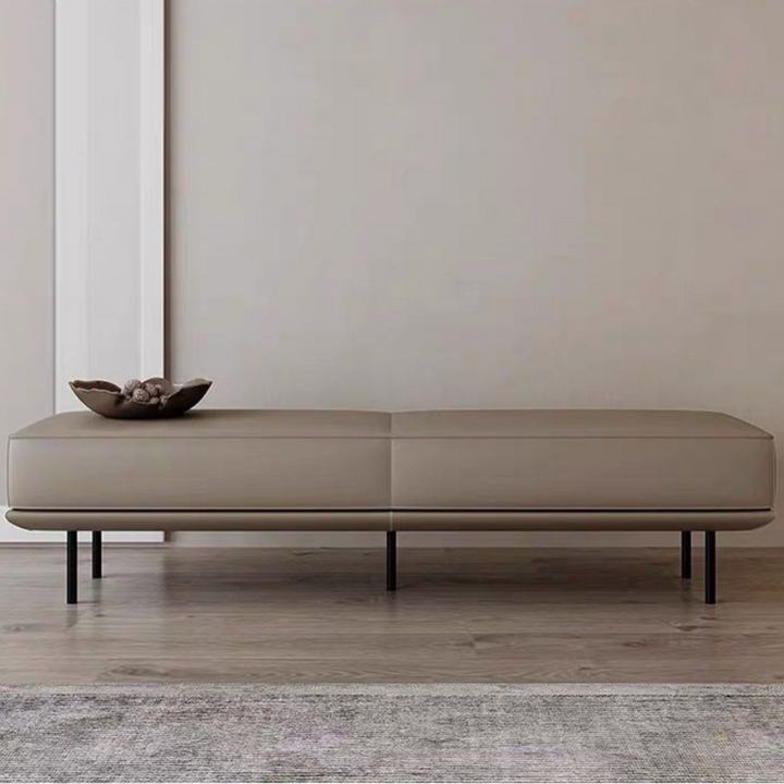 ELIO Modern Leather Bench