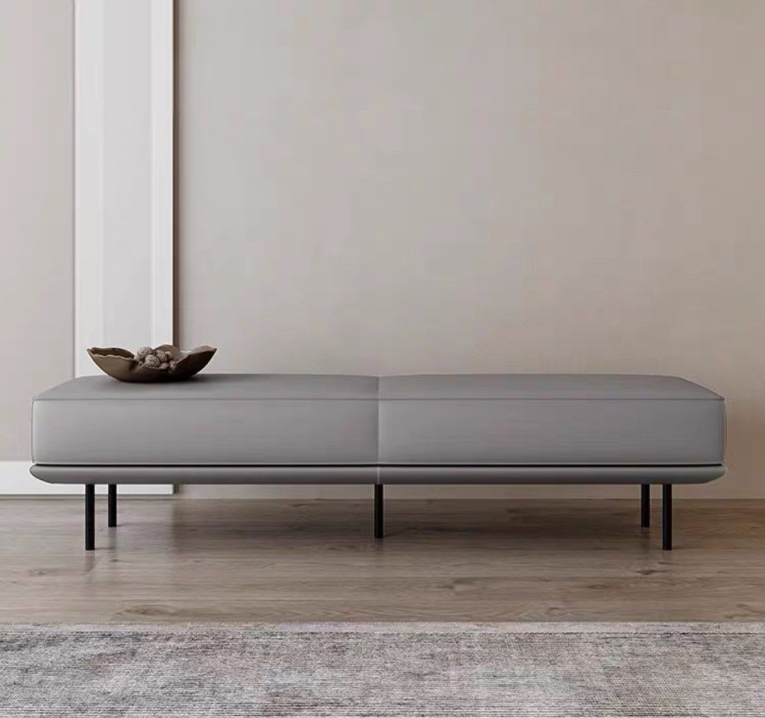 ELIO Modern Leather Bench
