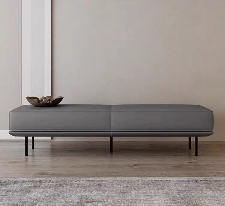 ELIO Modern Leather Bench