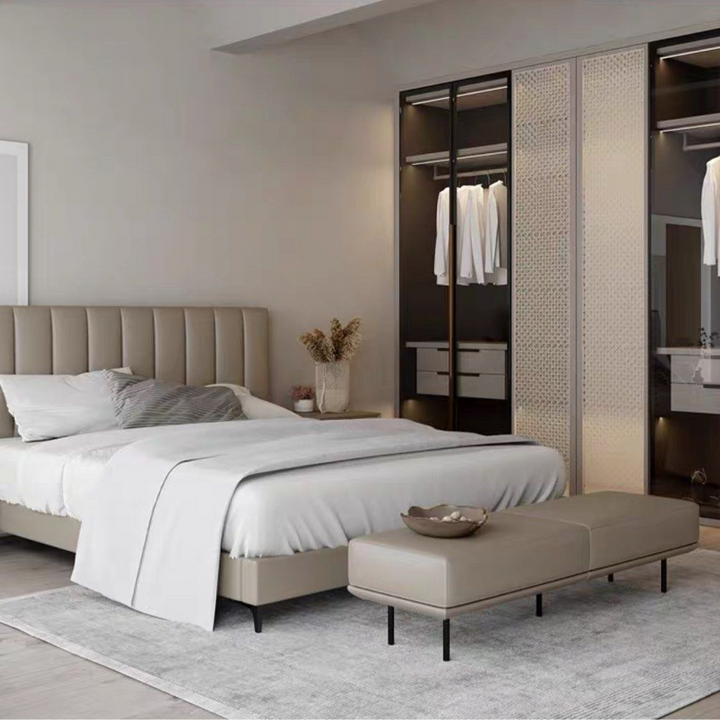 ELIO Modern Leather Bench
