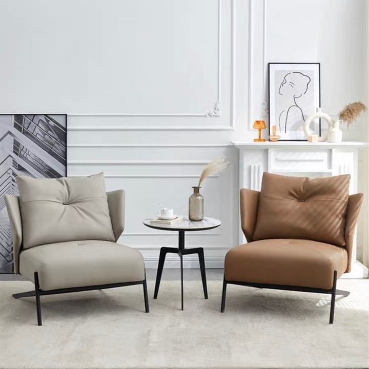 AFTON Modern Leather Lounge Chair